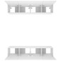 vidaXL Muebles para TV 4 uds madera contrachapada blanco 80x30x30 cm