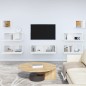 vidaXL Set de muebles para TV 7 piezas madera contrachapada blanco vidaXL Set de muebles para TV 7 piezas madera contrachapada blanco