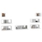vidaXL Set de muebles para TV 7 piezas madera contrachapada blanco vidaXL Set de muebles para TV 7 piezas madera contrachapada blanco