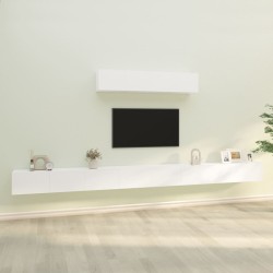 vidaXL Set de muebles para TV 6 piezas madera contrachapada blanco