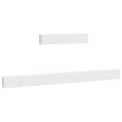 vidaXL Set de muebles para TV 6 piezas madera contrachapada blanco