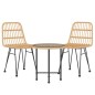 vidaXL Juego de comedor de jardín 3 piezas ratán sintético
