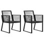 vidaXL Juego de comedor de jardín 3 piezas ratán PVC negro