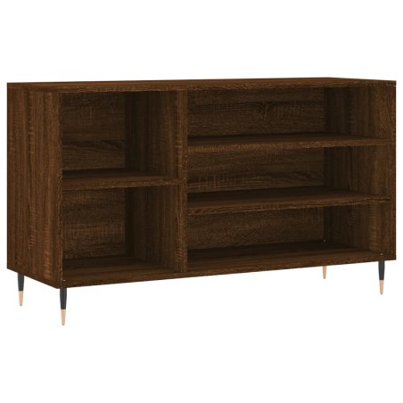 vidaXL Mueble zapatero madera contrachapada roble marrón 102x36x60 cm