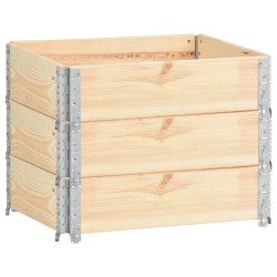vidaXL Arriates de madera maciza de pino 3 unidades 60x80 cm