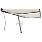 vidaXL Toldo retráctil manual con LED color crema 450x300 cm vidaXL Toldo retráctil manual con LED color crema 450x300 cm