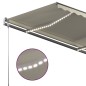 vidaXL Toldo retráctil manual con LED color crema 450x300 cm vidaXL Toldo retráctil manual con LED color crema 450x300 cm