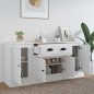 vidaXL Aparadores 3 piezas madera contrachapada blanco vidaXL Aparadores 3 piezas madera contrachapada blanco