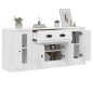 vidaXL Aparadores 3 piezas madera contrachapada blanco vidaXL Aparadores 3 piezas madera contrachapada blanco