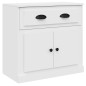 vidaXL Aparadores 3 piezas madera contrachapada blanco vidaXL Aparadores 3 piezas madera contrachapada blanco