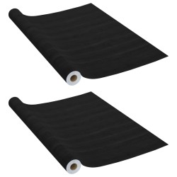 vidaXL Láminas autoadhesivas muebles 2 uds PVC madera oscura 500x90 cm