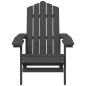 vidaXL Sillas de jardín Adirondack con mesa HDPE gris antracita vidaXL Sillas de jardín Adirondack con mesa HDPE gris antracita
