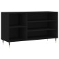 vidaXL Mueble zapatero madera contrachapada negro 102x36x60 cm vidaXL Mueble zapatero madera contrachapada negro 102x36x60 cm