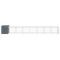 vidaXL Gallinero con corral acero galvanizado gris 110x813x110 cm