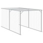 vidaXL Gallinero con corral acero galvanizado gris 110x813x110 cm