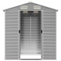vidaXL Cobertizo de jardín acero galvanizado gris claro 191x130x198 cm vidaXL Cobertizo de jardín acero galvanizado gris claro 191x130x198 cm