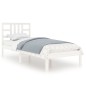 vidaXL Estructura de cama madera maciza de pino blanca 90x200 cm
