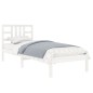 vidaXL Estructura de cama madera maciza de pino blanca 90x200 cm