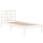 vidaXL Estructura de cama madera maciza de pino blanca 90x200 cm