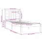 vidaXL Estructura de cama madera maciza de pino blanca 90x200 cm