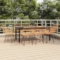 vidaXL Juego de comedor de jardín 9 piezas ratán sintético vidaXL Juego de comedor de jardín 9 piezas ratán sintético