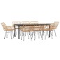 vidaXL Juego de comedor de jardín 9 piezas ratán sintético vidaXL Juego de comedor de jardín 9 piezas ratán sintético