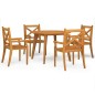 vidaXL Juego de comedor de jardín 5 piezas madera maciza de acacia vidaXL Juego de comedor de jardín 5 piezas madera maciza de acacia