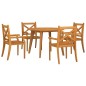 vidaXL Juego de comedor de jardín 5 piezas madera maciza de acacia vidaXL Juego de comedor de jardín 5 piezas madera maciza de acacia