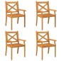 vidaXL Juego de comedor de jardín 5 piezas madera maciza de acacia vidaXL Juego de comedor de jardín 5 piezas madera maciza de acacia