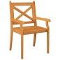 vidaXL Juego de comedor de jardín 5 piezas madera maciza de acacia vidaXL Juego de comedor de jardín 5 piezas madera maciza de acacia
