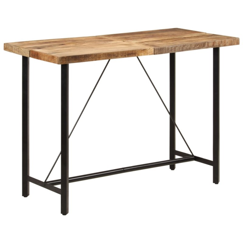 vidaXL Mesa alta de hierro y madera maciza de mango 150x70x107 cm vidaXL Mesa alta de hierro y madera maciza de mango 150x70x107 cm