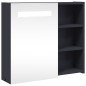 vidaXL Mueble de baño con espejo y luz LED gris 60x13x52 cm vidaXL Mueble de baño con espejo y luz LED gris 60x13x52 cm
