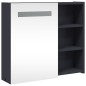 vidaXL Mueble de baño con espejo y luz LED gris 60x13x52 cm vidaXL Mueble de baño con espejo y luz LED gris 60x13x52 cm