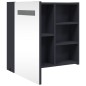 vidaXL Mueble de baño con espejo y luz LED gris 60x13x52 cm vidaXL Mueble de baño con espejo y luz LED gris 60x13x52 cm
