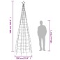 vidaXL Árbol de Navidad cono con estacas 570 LEDs de colores 300 cm vidaXL Árbol de Navidad cono con estacas 570 LEDs de colores 300 cm