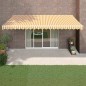 vidaXL Toldo retráctil automático amarillo y blanco 5x3 m vidaXL Toldo retráctil automático amarillo y blanco 5x3 m