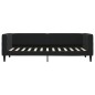 vidaXL Sofá cama con colchón terciopelo negro 80x200 cm