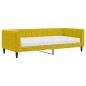 vidaXL Sofá cama con colchón terciopelo amarillo 90x200 cm vidaXL Sofá cama con colchón terciopelo amarillo 90x200 cm