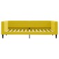 vidaXL Sofá cama con colchón terciopelo amarillo 90x200 cm vidaXL Sofá cama con colchón terciopelo amarillo 90x200 cm