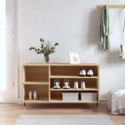 vidaXL Mueble zapatero madera contrachapada roble Sonoma 102x36x60 cm