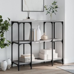vidaXL Mesa consola madera de ingeniería gris Sonoma 102x35x90 cm