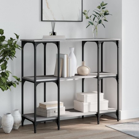 vidaXL Mesa consola madera de ingeniería gris Sonoma 102x35x90 cm