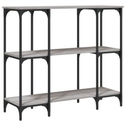 vidaXL Mesa consola madera de ingeniería gris Sonoma 102x35x90 cm