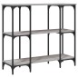vidaXL Mesa consola madera de ingeniería gris Sonoma 102x35x90 cm