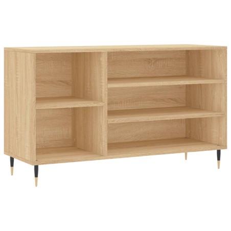 vidaXL Mueble zapatero madera contrachapada roble Sonoma 102x36x60 cm