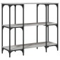 vidaXL Mesa consola madera de ingeniería gris Sonoma 102x35x90 cm