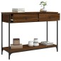 vidaXL Mesa consola madera de ingeniería marrón roble 100x34,5x75 cm