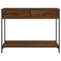 vidaXL Mesa consola madera de ingeniería marrón roble 100x34,5x75 cm