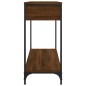 vidaXL Mesa consola madera de ingeniería marrón roble 100x34,5x75 cm