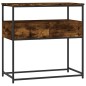 vidaXL Mesa consola madera de ingeniería roble ahumado 75x40x75 cm